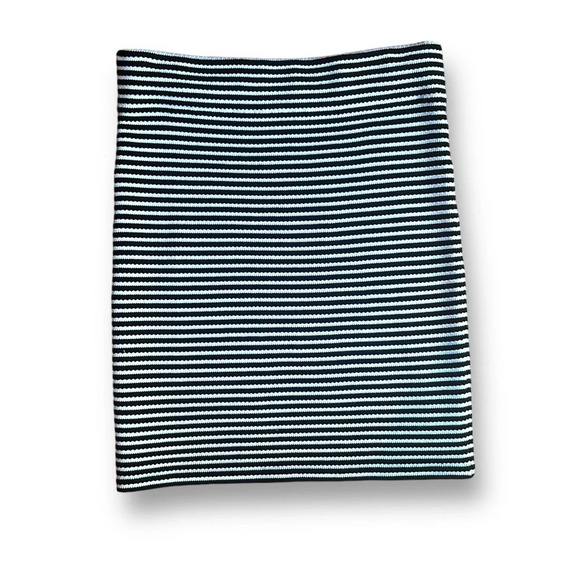 THEORY Charlot B Enchanted bandage mini skirt black white striped size Small Y2K - Picture 6 of 8